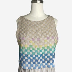 Mara Hoffman NWT Tan Linen Rainbow Beaded Maxi dress open back resort designer 4