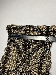PapeMoon black Nude Lace Strapless Bubble Hem Dress L Cocktail Party Y2K