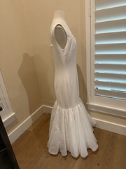 BHLDN Sleeveless Square Neck Trumpet Mermaid Wedding Midi Dress Large