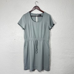 32 Degrees Cool Mini Dress Medium Sage Green Empire Waist Sporty Tennis Prep
