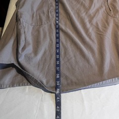 Linen Cotton Blend Lagenlook Short Sleeve Tunic Lantern Dress XXL Grey Artsy