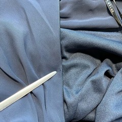 After Six Midnight Navy V-Neck Split Sleeve Blouson Maxi Dress Gown 14R NWT