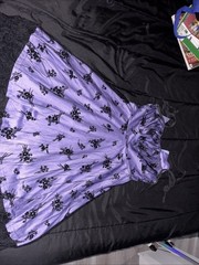 Lilac Floral Mini Dress- Adjustable Straps- Lightweight & Comfortable Size M