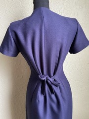 Vintage 90s Jamie Brooke Maxi Dress Womens Sz 4 Navy Sailor Retro Classic Modest