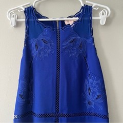 Ted Baker Women’s Royal Blue Sleeveless Codi Floral Dress Size 6
