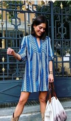 ZARA Chambray EMBROIDERED Eyelet Mini Tunic Dress Medium 4786/057 Bloggers fave