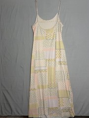 Y2K XL Lined Patchwork Quilt Pattern Mesh See you Monday Dress With soft Lining