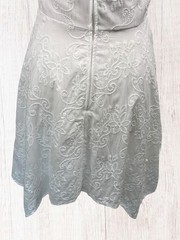 ALTAR’D STATE Embroidered 100% Cotton Asymmetric Fit & Flare White Dress, Large