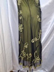 Phase Eight Green Whimsigoth Forest Witch Mesh Overlay Fairy Dress L