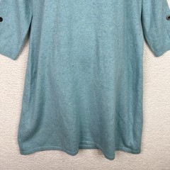Talbots Knit Sweater Dress Womens XL Blue Button Sleeve 3/4 Sleeve Casual NWT