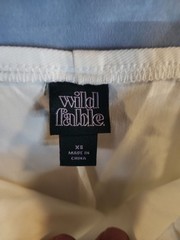Wild Fable Women&rsquo;s White Spaghetti Strap Pleated Mini Dress XS Drop Waist