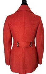 Laundry Shelli Segal Red Bouclé Wool Blend Peacoat Women&rsquo;s Sz 4 Double Breasted