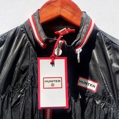 Hunter for Target Black Sleeveless Windbreaker Full Zip Hooded Active Dress NWT