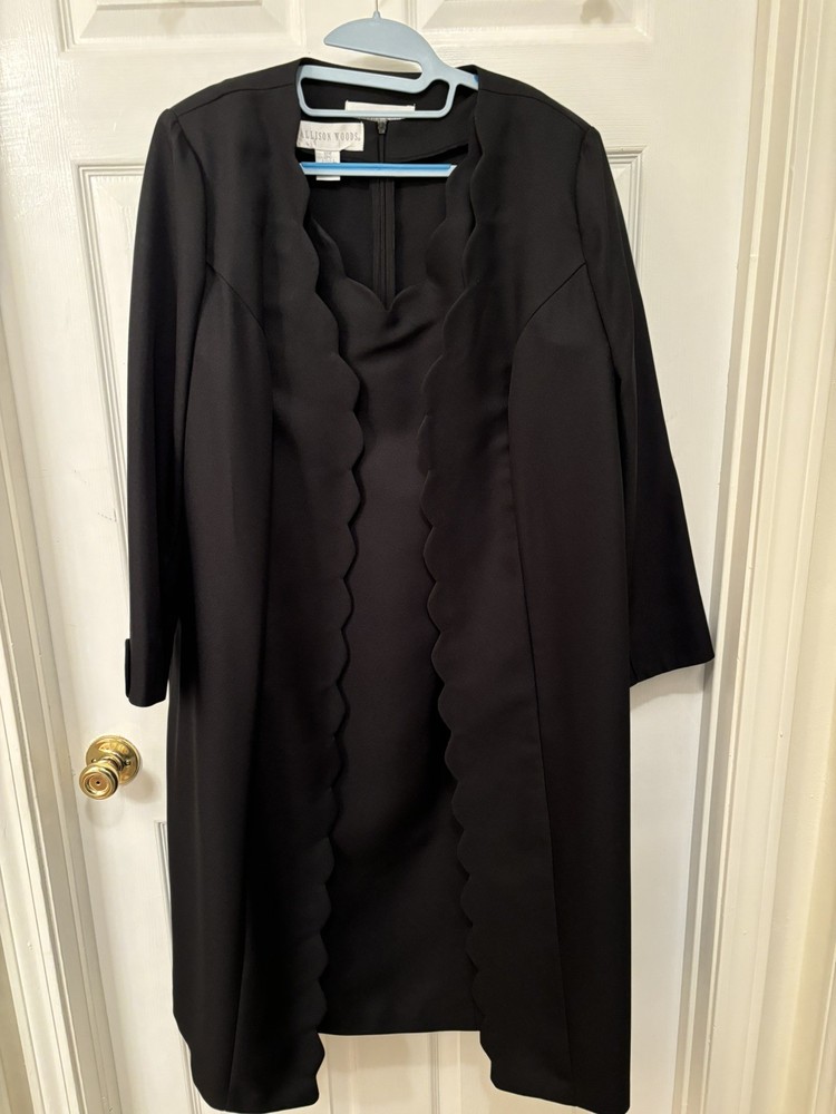 Allison Woods Black/2 Piece Jacket & Sheath Dress/Set 18W – NWOT/Very Classy‼️