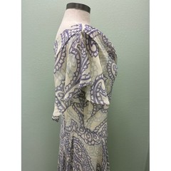 Signature by Robbie Bee Ivory and Lavender Paisley High-Low Dress