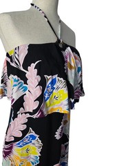 Trina Turk Maxi Black Casual Dress Cover-up S/M(est) Seychelle, Bright, Colorful