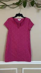Vineyard Vines Hot Pink Floral Textured Dress Size 4