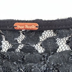 Free People “ Teen Witch” Black Lace Skater Fit Flare Whimsy Goth Fairy Sz L??