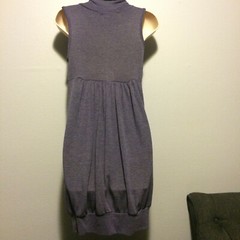 ACTIVE BASIC Womens&rsquo; Knit Summer Cowl neck Gathered Hem Mini Dress Sz M (L*)