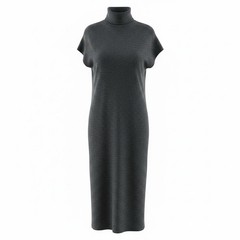 Stateside Short Sleeve Turtleneck Maxi Sweater Dress, Size M