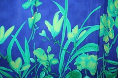 Vtg Positive Attitude 90s Blue Green Floral Maxi Dress Womens 10 Rayon Tie Back