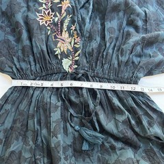 World Market Floral Boho Peasant Kaftan Dress Women S/M Festival Cottage Prairie