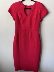 Black Halo Red Gypsy Rose Sheath Dress Size 8 NWT Classic Office Career