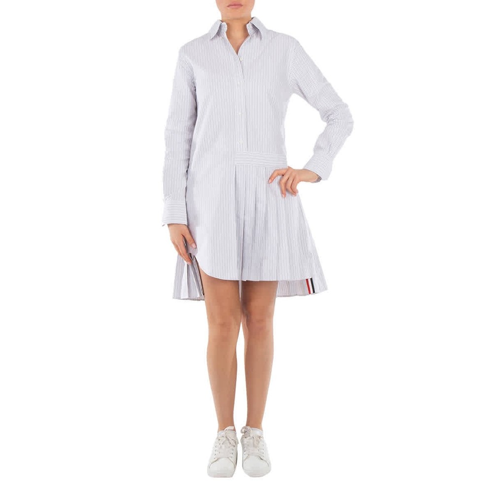 Thom Browne Oxford Stripe Oversized Shirtdress, Brand Size 40 (US Size 4)