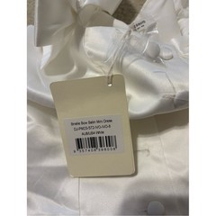 Peppermayo White Bow-Shoulder Button Mini Dress