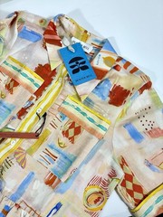 Hunter Bell Peyton Mini Shirt Dress Linen Blend Happy Hour S M L NWT Summer