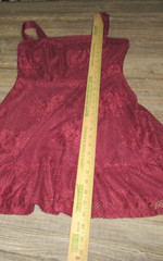 Speechless NWT Wine Sleeveless Princess Seam Ruffle Lace Dress Juniors Size S