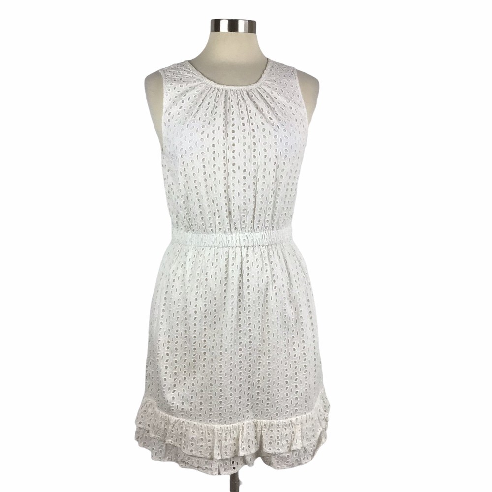 Womens Peter Som For Design Nation Size 8 White Eyelet Dress Sorority