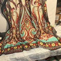 Gypsie Blu Paisley Kaftan Maxi Dress 100% Polyester One Size brand new with tags