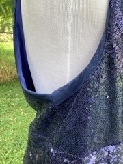 Midnight Blue Sequin Kate Kasin Evening Prom Formal Dress Gown 18W