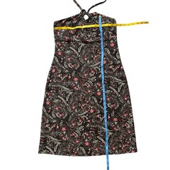 LOFT Ann Taylor Paisley Keyhole Halter Dress Summer Boho Casual Sleeveless Sz 6P