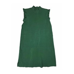 Ann Taylor Green Flutter Cap Sleeve Mock Neck Dress Women&rsquo;s Size Medium