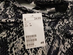 Divided H&M Dress Women&rsquo;s Size 4 Sexy Faux Snakeskin New Cutout Back Party K383