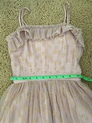 J. CREW Palest Pink Ruffled Spaghetti Strap Babydoll Dress Sheer Overlay, Sz 000