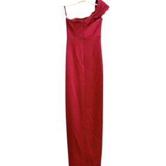 BARIANO SZ S One Shoulder Formal Evening Gown Dress LIPSTICK PINK $298 MSRP NWT