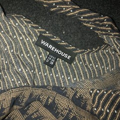 Warehouse Mix Print Twisted Racerback Midi Sun Dress in UK 12 *exc cond* vtg y2k