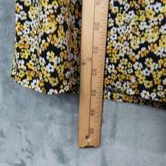 Michael Michael Kors Dress Womens Medium Black Yellow Floral Zip Neck Sleeveless