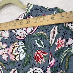 Loft Floral Flounce Swing Dress Jersey Knit Ruffle Hem Women S Blue Pink NEW