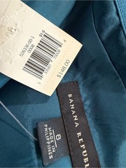 NWT Banana Republic Strapless Satin Aquamarine Mini Dress Size 8