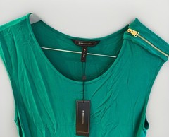 BCBGMAXAZRIA Women’s Sleeveless Tunic In A Vibrant Ultra Green Size L NWT
