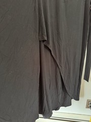 Tuckernuck Black Pullover Tie Front Viscose Casual Midi Dress Size XL NWOT