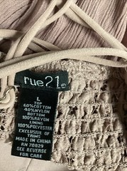 RUE 21 Women&rsquo;s (Size L) Sleeveless V-Neck Accent Chest Dress Adjustable Strap