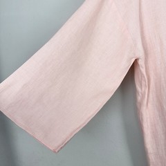 Mara Hoffman Women&rsquo;s Linen Dress Size M Salmon Pink Ruffle Hem W/ Belt