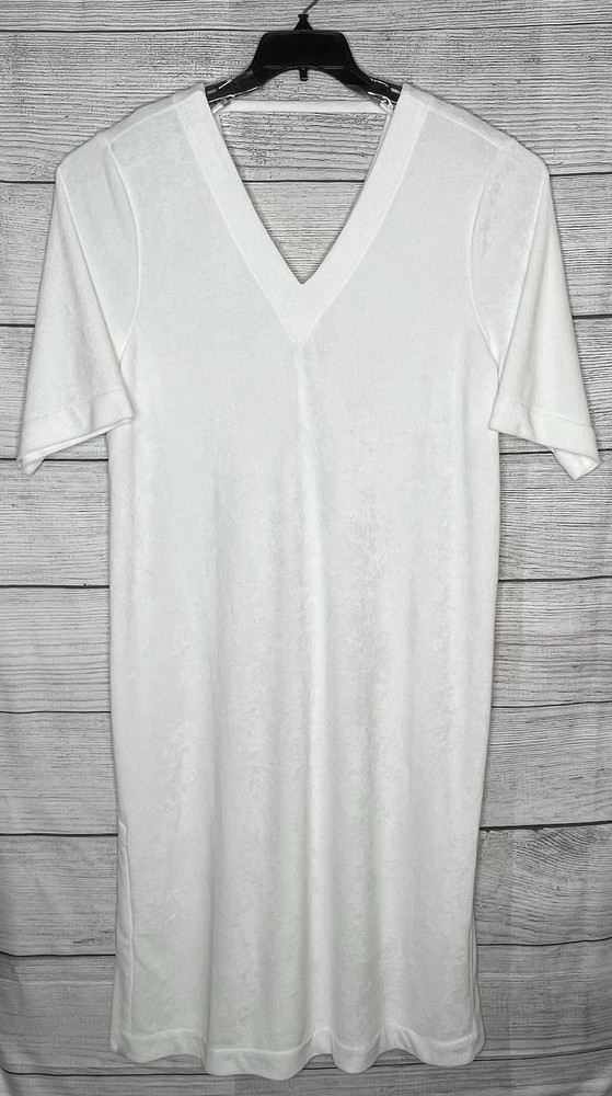 Barefoot Dreams Beach Cozy Terry Double V Neck Caftan Size S/M