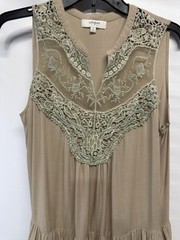 Umgee BoHo Shift Dress Tunic Embroidered Beach Festival Lined Size M