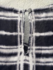 Carlson Dress Drawstring Pullover Tie-dye Style 100% Linen SizeXL